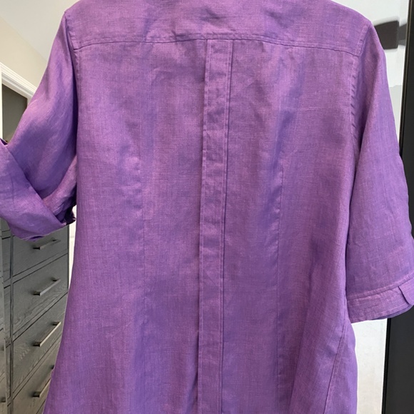 Purple Linen Shirt - Picture 3 of 4
